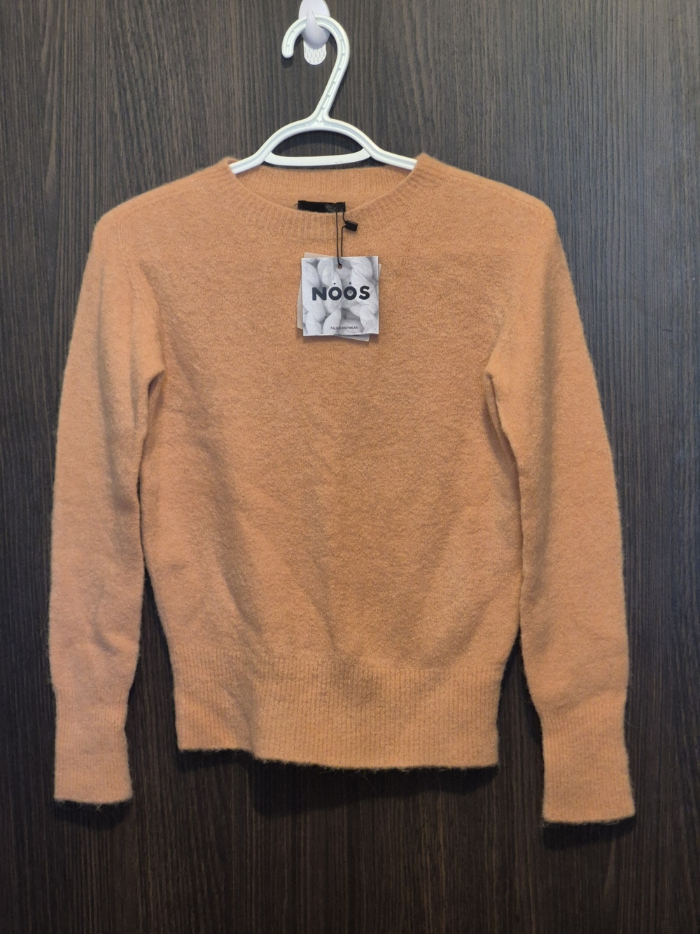 NOOS Ladies Orange Merino Wool & Alpaca Blend Knit Sweater XS